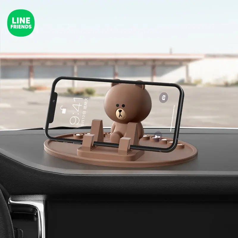 

Kawaii линия друзья аниме хобби коричневый кронштейн для автомобиля определенный держатель панели инструмента