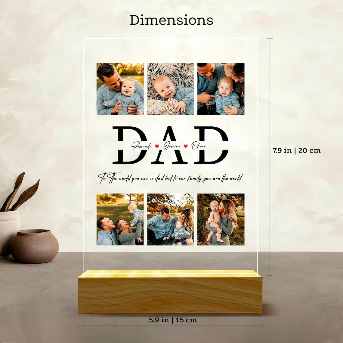 Семейный подарок на заказ фото индивидуальная акриловая доска табличка