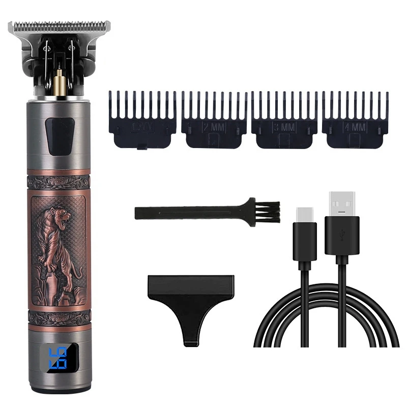 

Professional Hair Clippers Men Electric Hair And Beard Trimmer Digital Display Rechargeable Cordless Hair Cutting