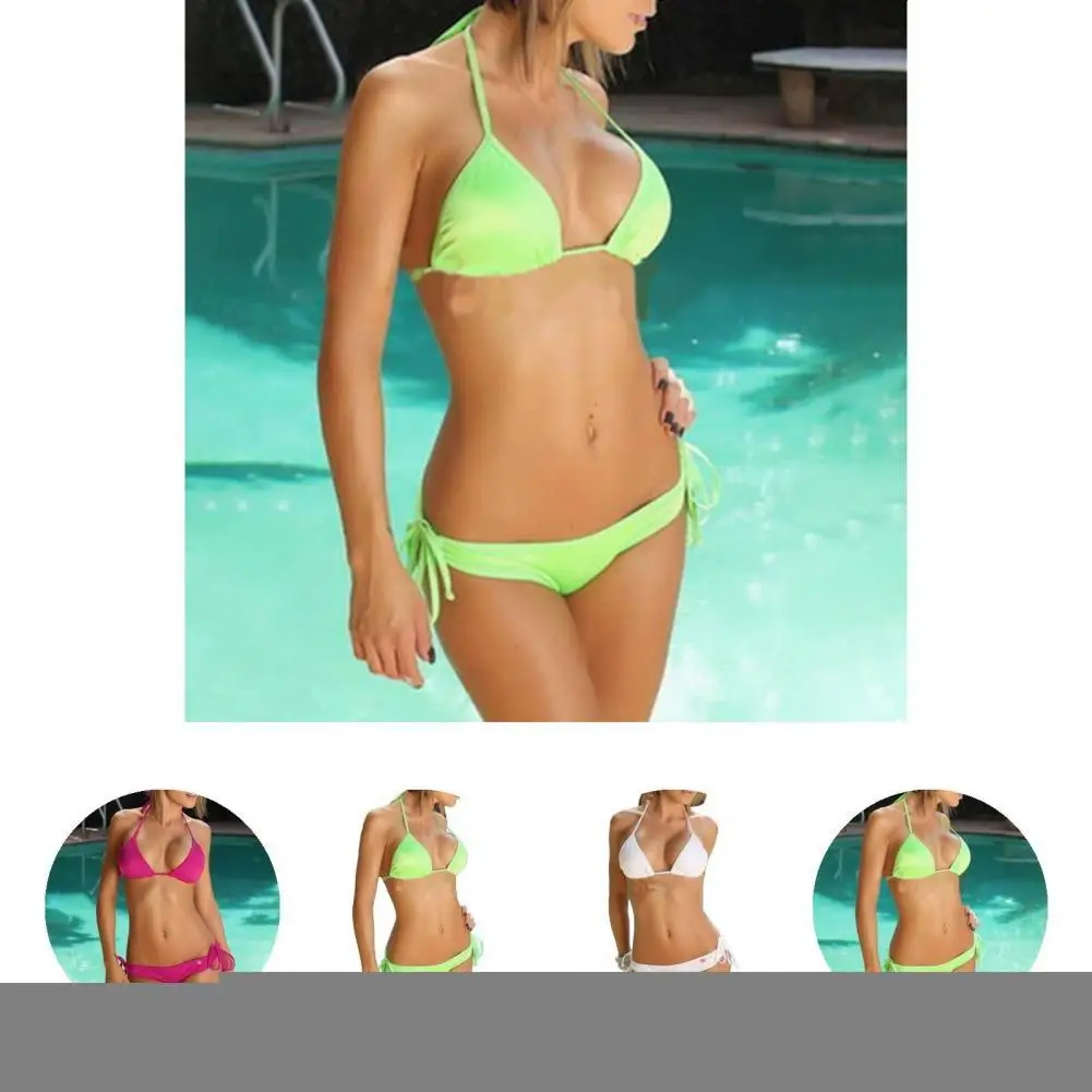 

Comfortable Reliable Two Piece Sexy Bathing Set Sleeveless Swimsuit Suit Eye-catching for Water Activity