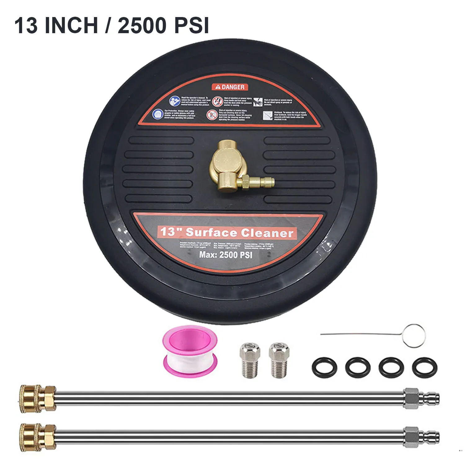 

2500/3600 фунтов на квадратный дюйм, 13/15 дюймов, мойка высокого давления, очиститель поверхности, водяная метла для Karcher K2-7, 1/4 дюйма, быстроразъемная палочка