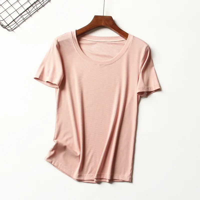 

Футболка женская летняя, модная женская футболка 2020, футболка из сукна с коротким круглым вырезом