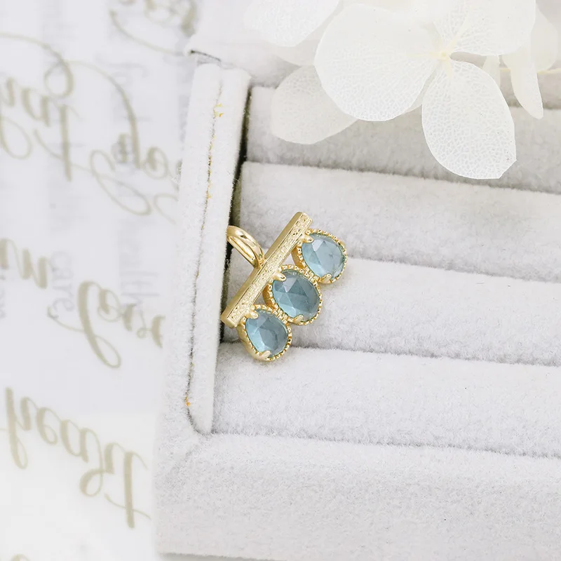 MoBuy ожерелье из стерлингового серебра 925 пробы с синим стеклом для женщин