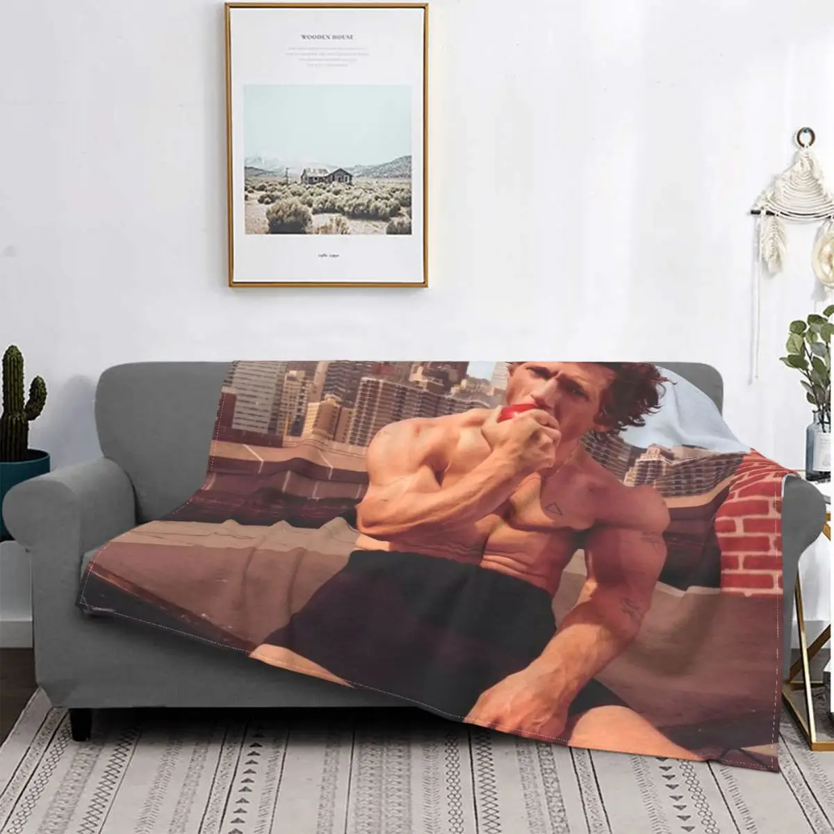 Пикантное ультра-мягкое Флисовое одеяло с микро-рисунком Джеми Аллена белого