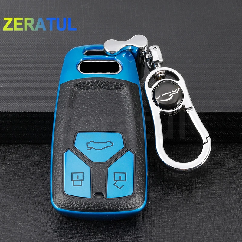 Кожаный чехол из ТПУ для автомобильного ключа чехол-держатель брелока сумка Audi A1