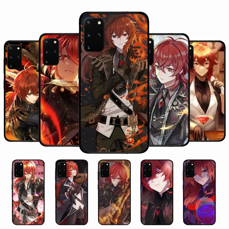

Genshin Impact Diluc Phone Case for Samsung S10 21 20 9 8 plus lite S20 UlTRA 7edge