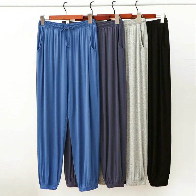 

Домашние пижамы Fdfklak, свободные штаны, одежда для сна, осенние мужские брюки-султанки, весенние модные брюки, мужские повседневные