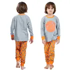 Детская Пижама для мальчиков, комплекты, детская спальная одежда на рождественские праздники, спортивный мяч, костюм для мальчиков и девочек детская хлопковая футболка с длинными рукавами зимняя одежда для сна