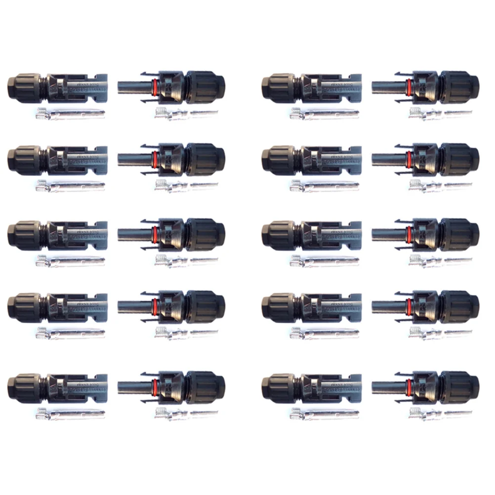 

10 Pairs of Solar Crimping Tools Solar Connector Panel Cable Connectors for Solar Panel PV Cable Male Female Solar Panel Cable