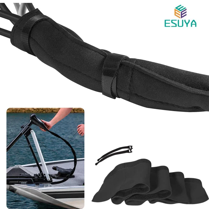 

ESUYA Marine Accessories 60" Black Neoprene Troll Sleeve Trolling Motor Wire Cover Wire Storage Bag/ Wire Finishing Yacht Tools