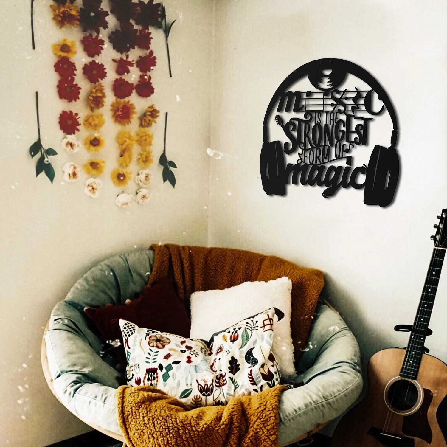 

Artepera Music Is The Strongest Metal Tablo-APT331 Modern Sport Style Black Silk Paint Casual Cleaning Easy Installation Environment-Friendly
