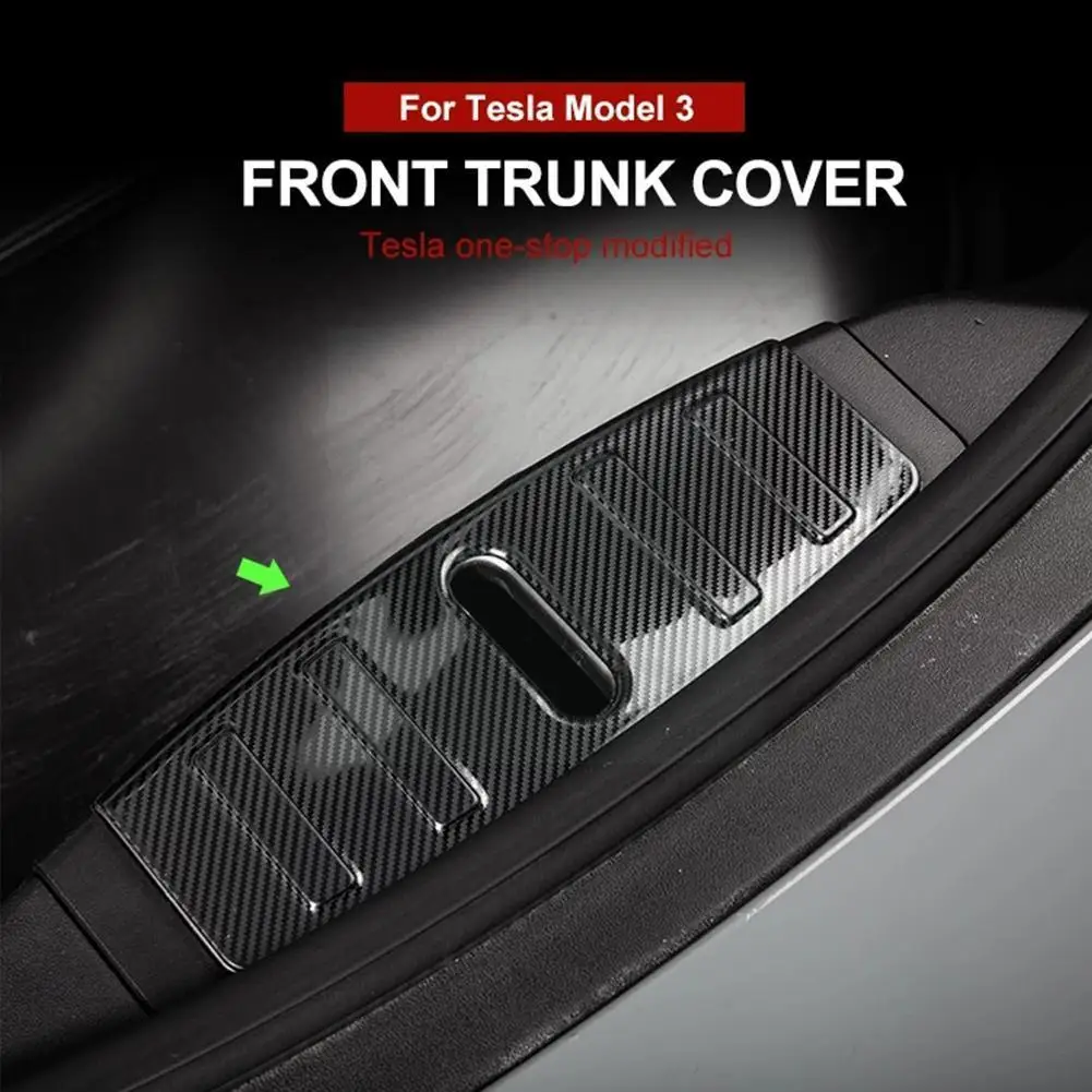 

New 2021 For Model 3 Front Trunk Panel Bumper Patch Stickers Engine Box Cover Decoration Accessories G3g4