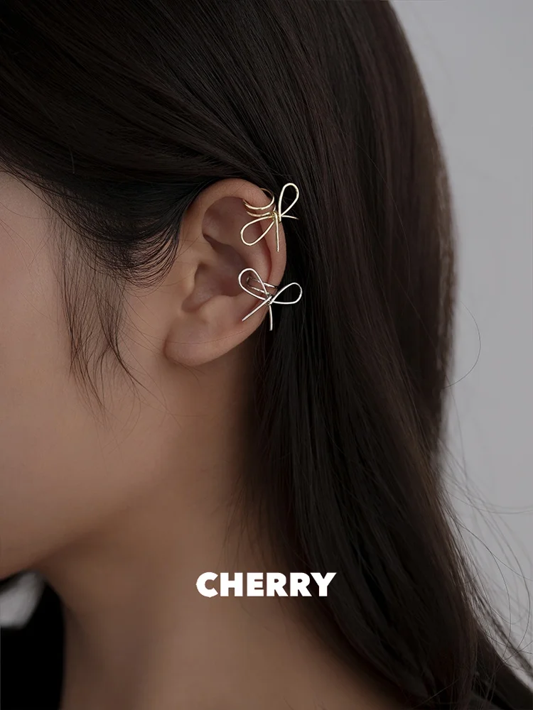 Южная Корея Лук без ушей зажим для женский осенне-зимний элегантный модный