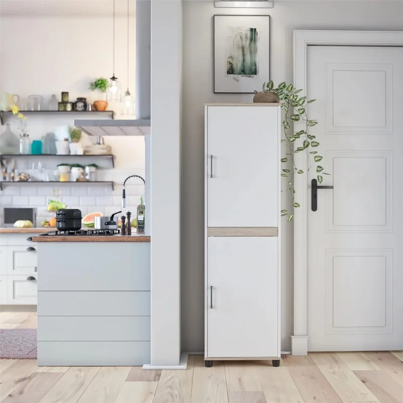 

Welland 2 Door Kitchen Pantry Cabinet White 19.69"W X 15.55"D X 67.68"H Kitchen Island Kitchen Cabinets