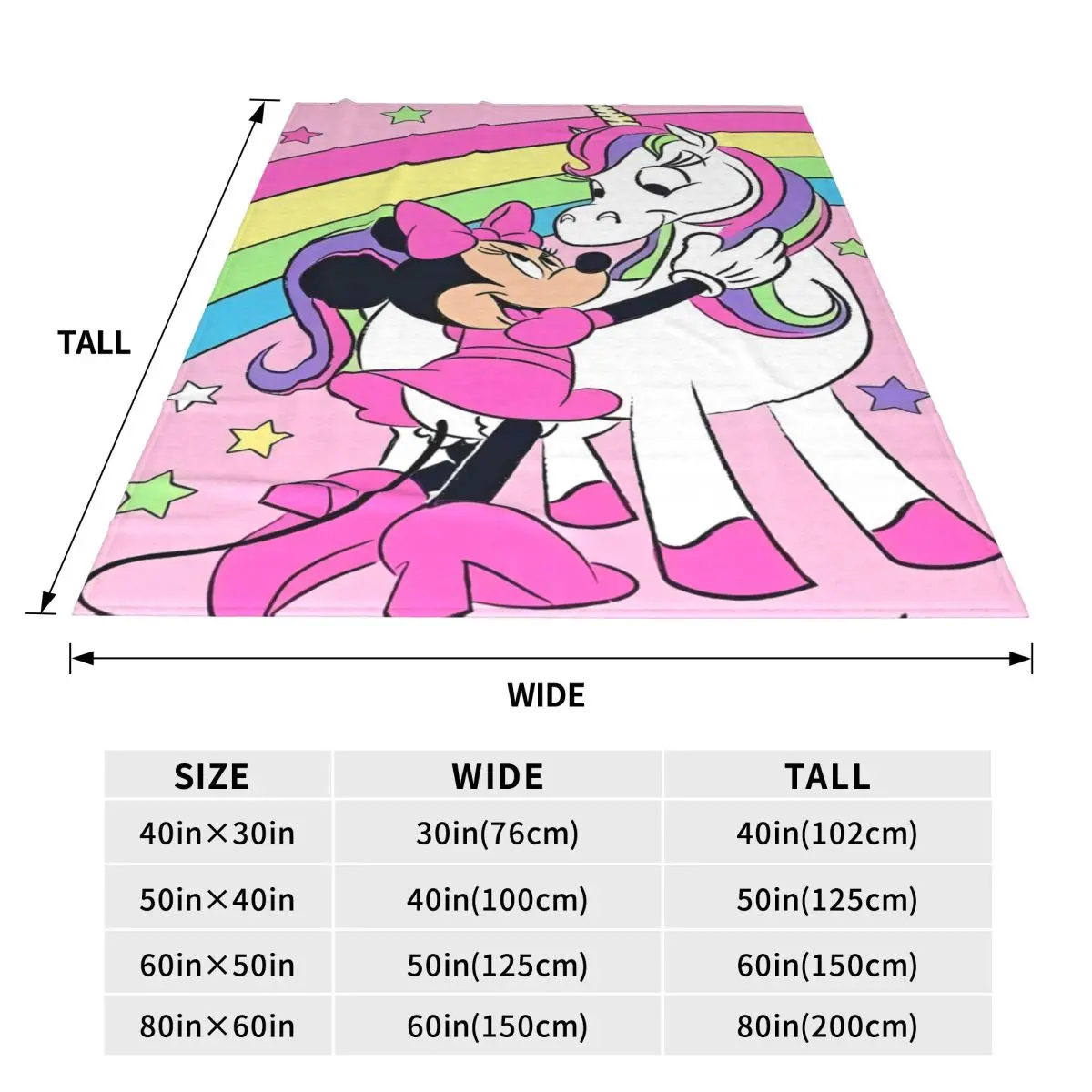 Микки Маус Miniso Радужная Белая лошадь одеяло качественное теплое зимнее