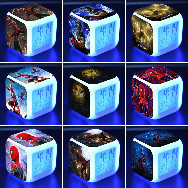 

Disney Movie Alarm Clock Kids Colorful Color Changing Luminous Birthday Gift Alarm Clock Light with Temperature Alarm Clock