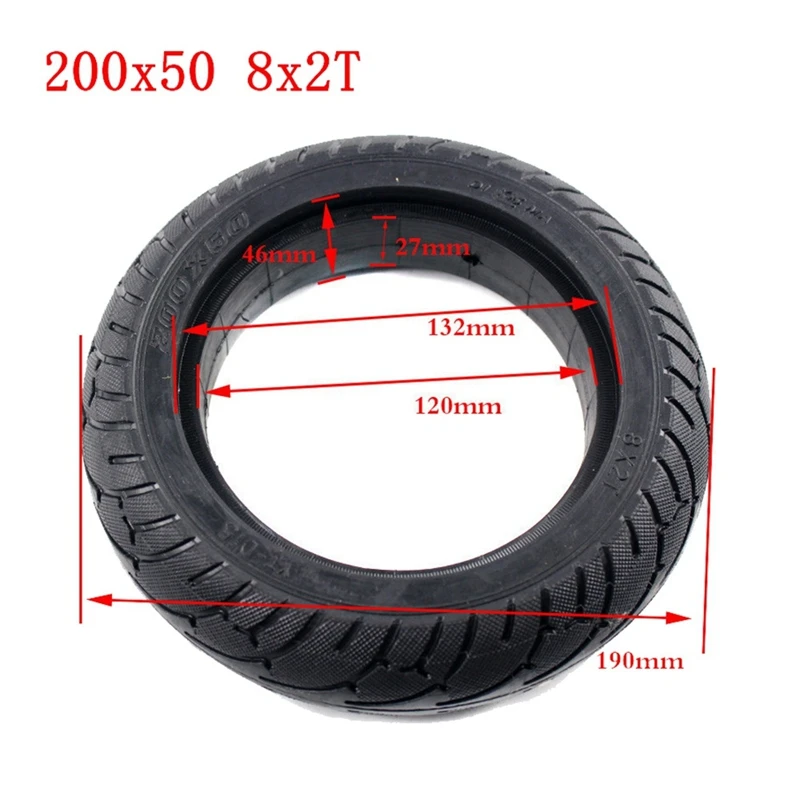 2X 8-дюймовая шина для электрического скутера 200X50 сплошная задняя Speedway RUIMA Mini 4 PRO