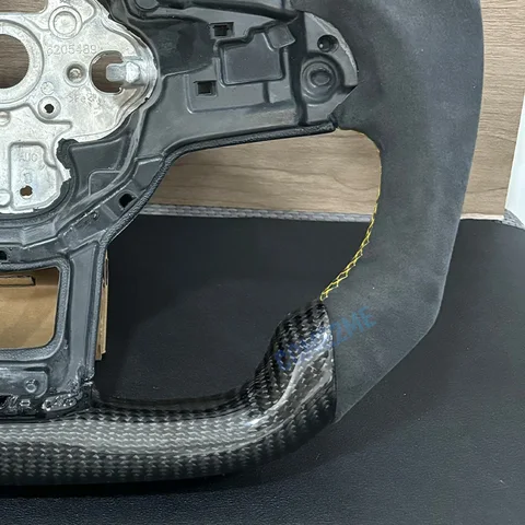 Рулевое колесо из углеродного волокна, кожаная алькантара для Volkswagen Golf 7 7.5 GTI GTD GTE R 2013-2020 Polo GTI Tiguan Passat DSG