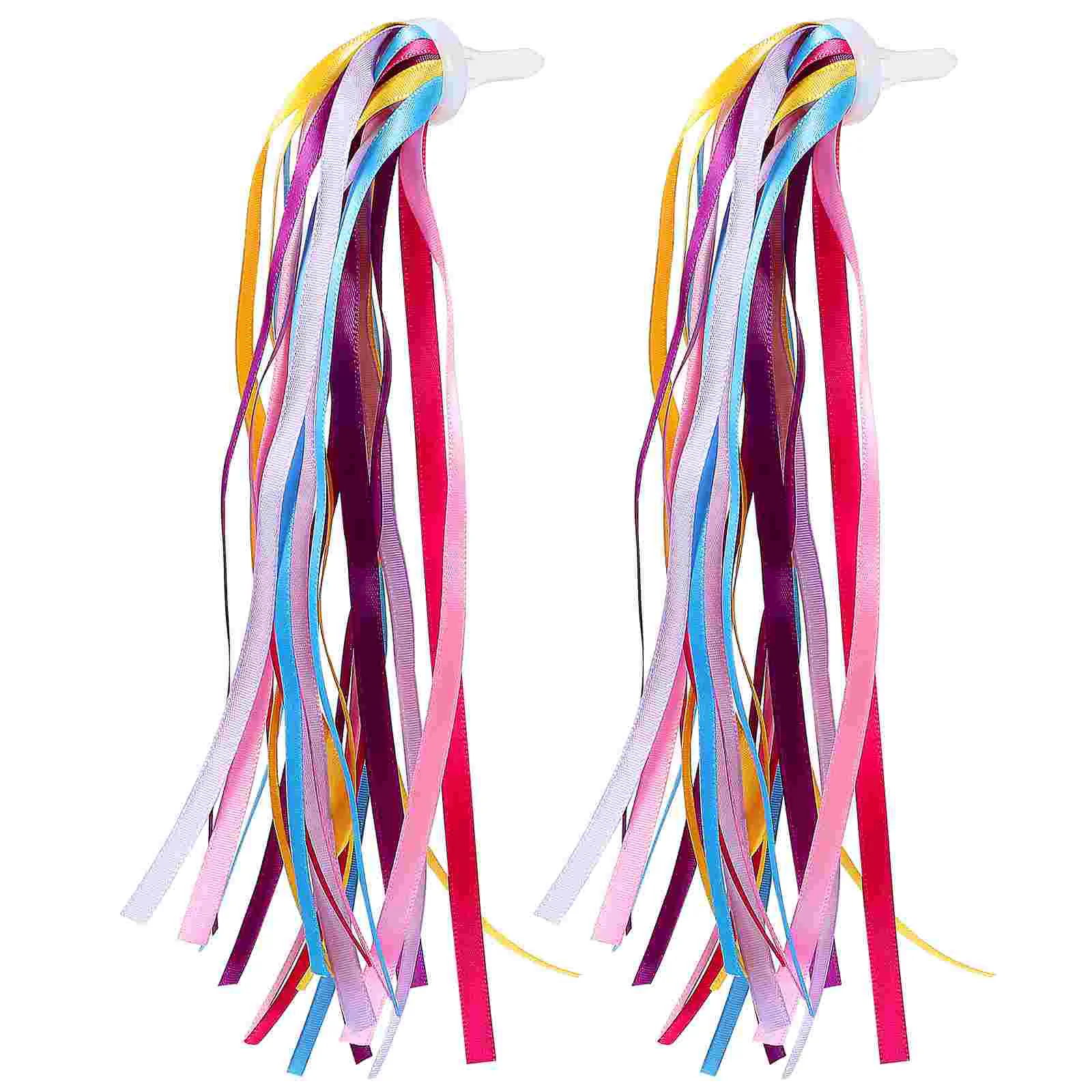 

Ribbon Children Bike Tassels Kid Bikes Accessories Streamers Handles Girls Rainbow
