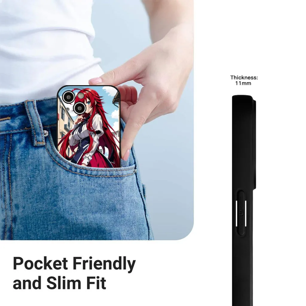 Чехол для телефона iPhone 15 Pro Max Plus мягкий силиконовый чехол Demon High School DxD Liyas