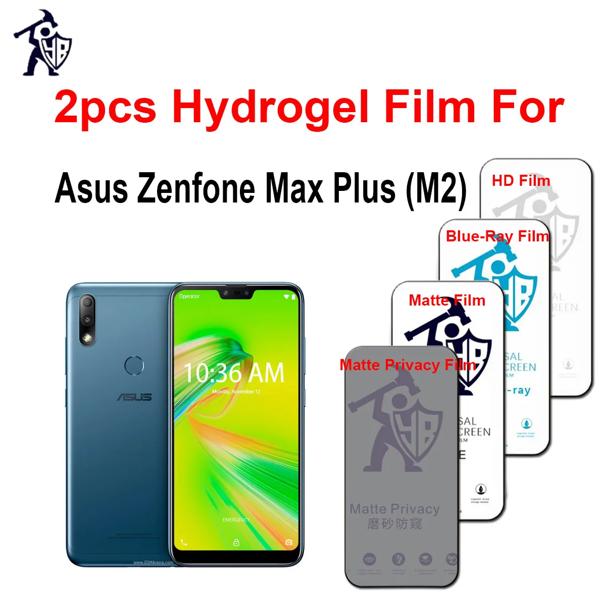 2 шт. матовая защитная пленка для экрана Asus Zenfone Max Plus (M2)