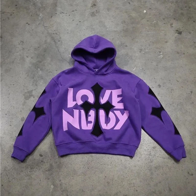 Толстовки с графическим принтом Harajuku Carta Cruz Moletons Soltos панк-хип-хоп топы капюшоном