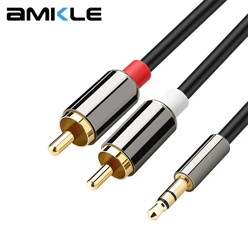

AMKLE AUX Cable Jack 3.5mm Audio Cable 3.5 mm Jack Speaker Cable for JB L Headphones Car Xiaomi redmi 5 plus Oneplus 5t AUX Cord