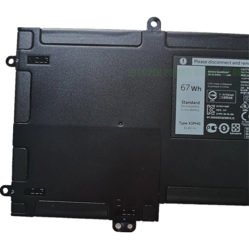 Аккумулятор для ноутбука CP X3PH0/X3PHO 11 4 В/67 Втч Chromebook 13 серии 7310 092YR1 0MJFM6 0X3PH0 92YR1 MJFM6