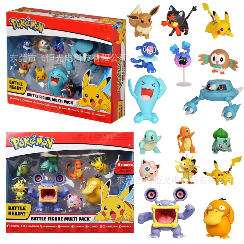 

Мультяшный Аниме Покемон Пикачу Покемон Боевая кукла набор ручной работы коллекционные модели детские подарки