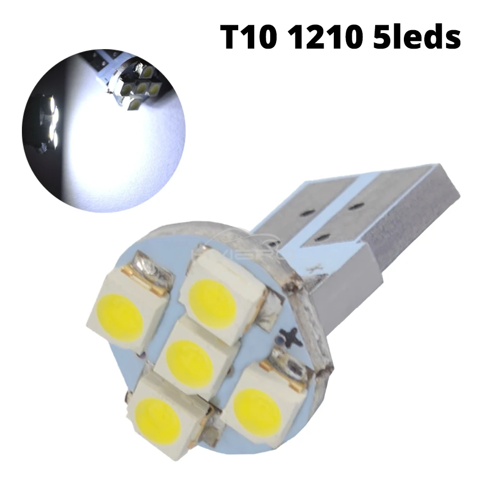 

1/2/10 шт. T10 W5W 194 3528 5SMD 12 В автомобильный индикатор светодиодный купольный светильник для чтения Canbus автоматический резервный указатель поворота лампа номерного знака