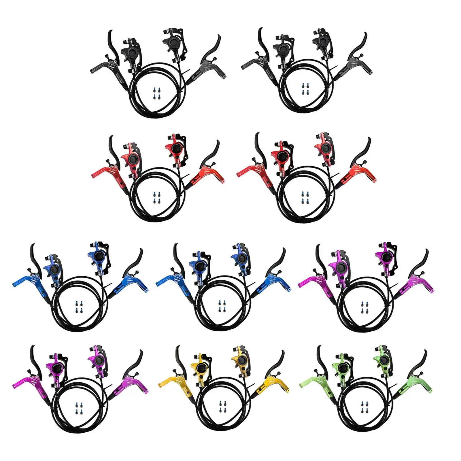 

MTB Bike Hydraulic Disc Brake Set Braking Kit Front Rear Oil Pressure Clamp