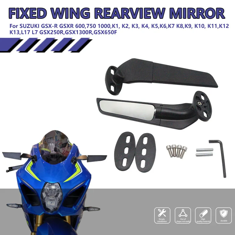 

360° Rotating Wind Wing Motorcycle Rear View Mirror for Suzuki GSX-R GSXR 600 700 1000 1300 K1 K2 K3 K4 K5 K6 K7 K8 K9 K10 K11