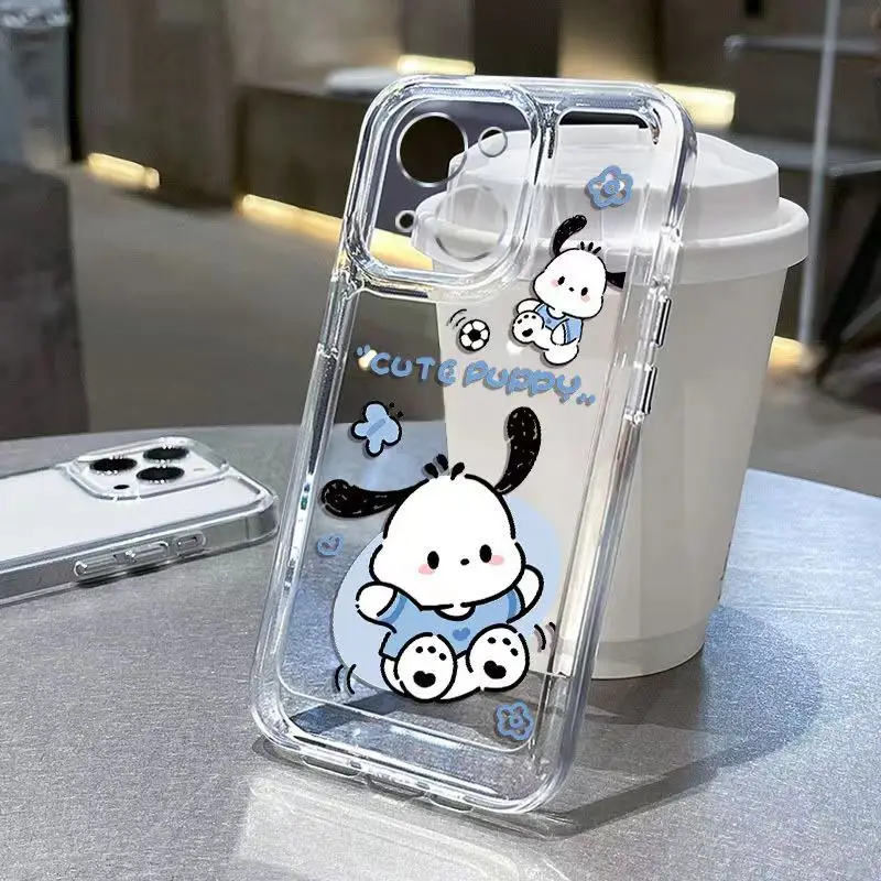 

For Iphone 14 Cute Pacha Dog Design Cute Phone Case FOR IPhone 14 13 12 11 Pro MAX XR XS MINI Transparent Covers