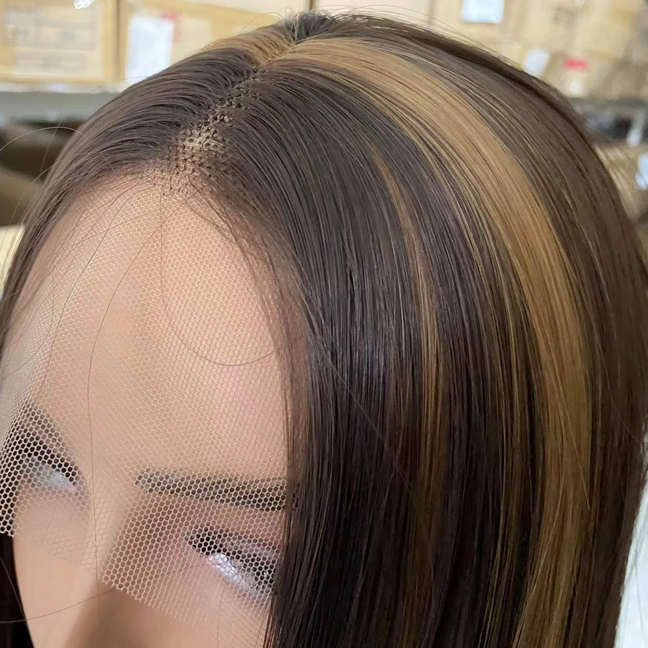 Парик AIMEYA с синтетическими кружевами для чернокожих женщин длинный шелковистый