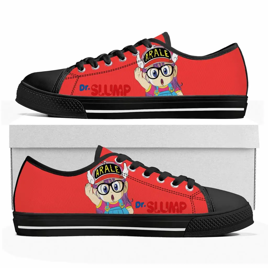 

Japan Anime Cartoon Arale Dr Slump Low Top Sneakers Mens Womens Teenager High Quality Canvas Sneaker Couple Shoes Custom Shoe
