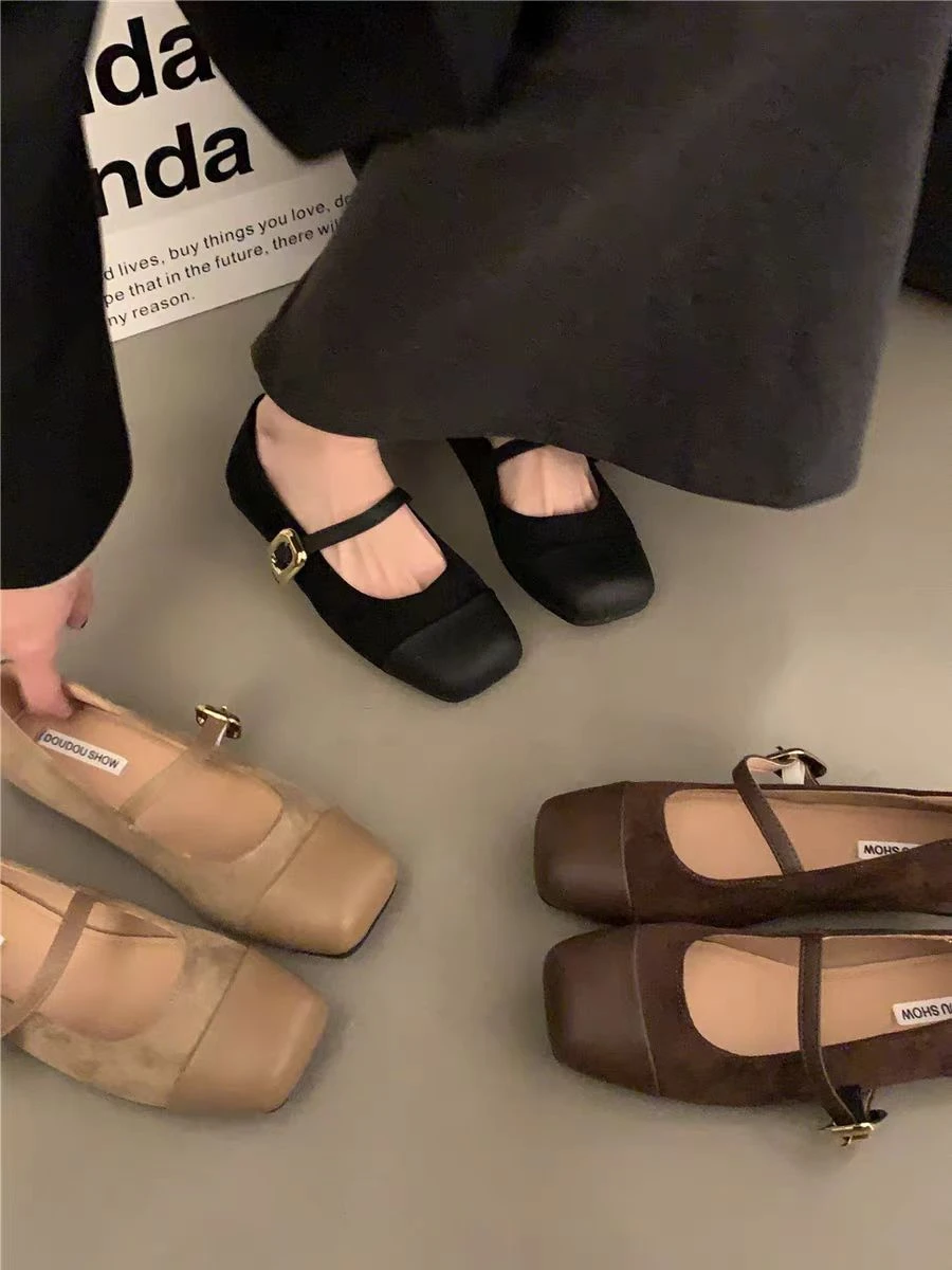 Туфли женские замшевые балетки лоферы мягкая повседневная обувь для танцев на