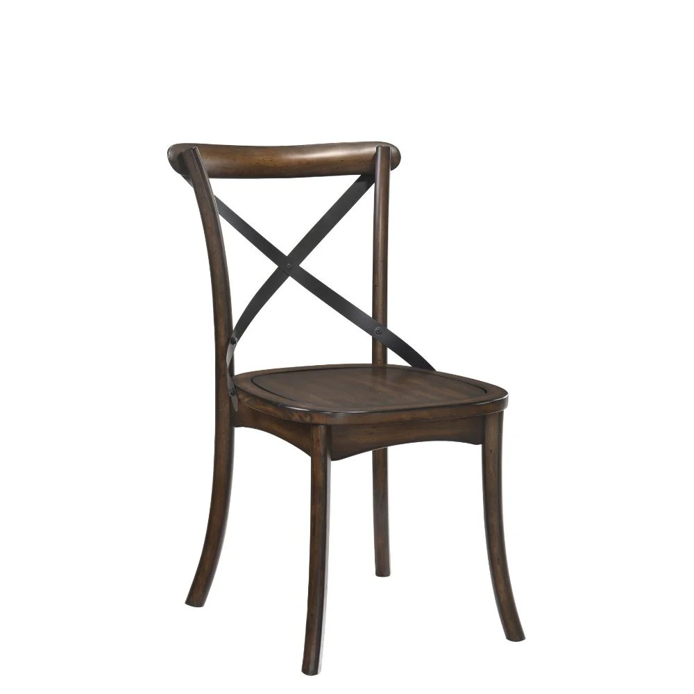 

Side Chair (Set-2) in Dark Oak & Black 73032