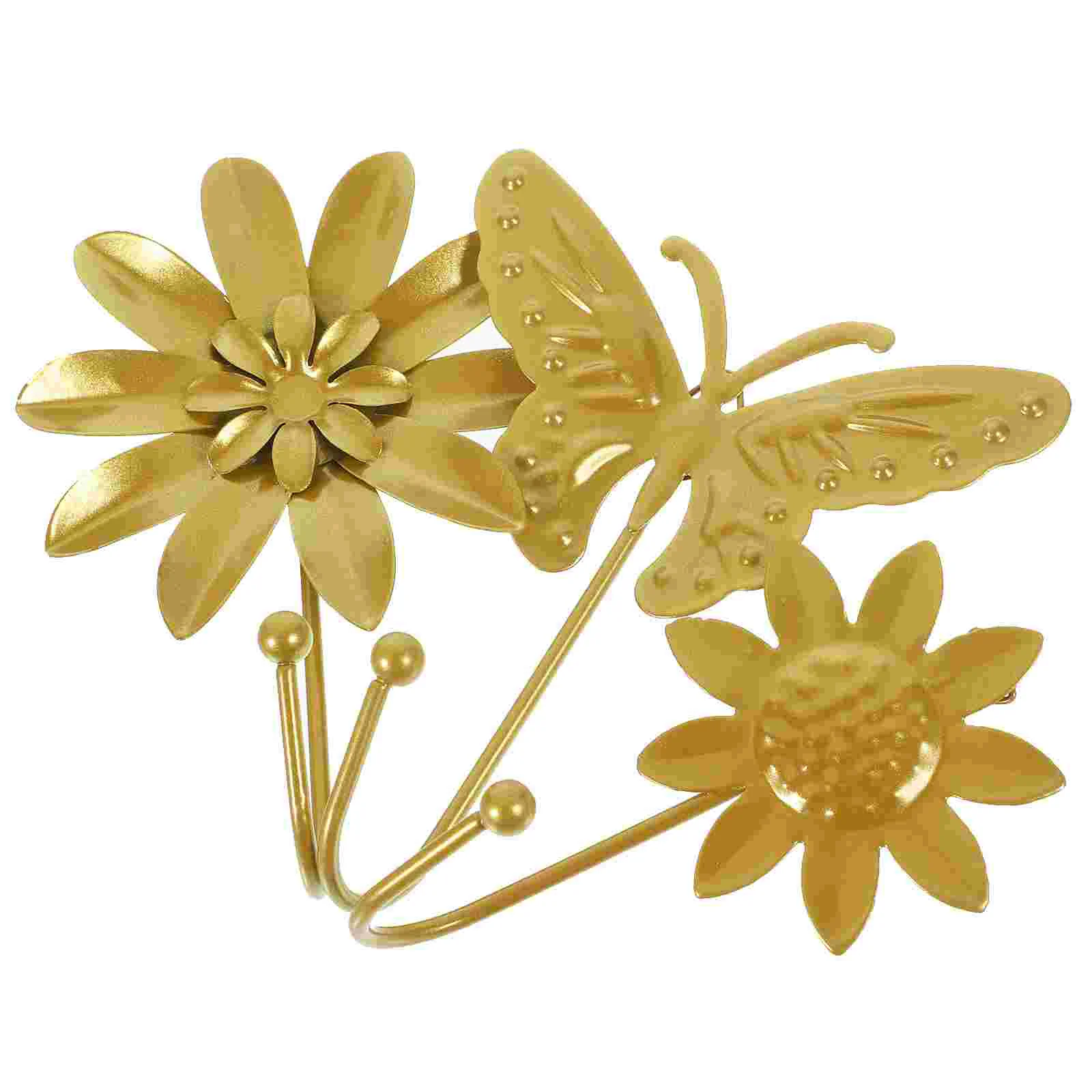 

3pcs Metal Wall Hooks Key Hooks Wall Coat Holder Hooks Punch Free Wall Hooks for Entryway