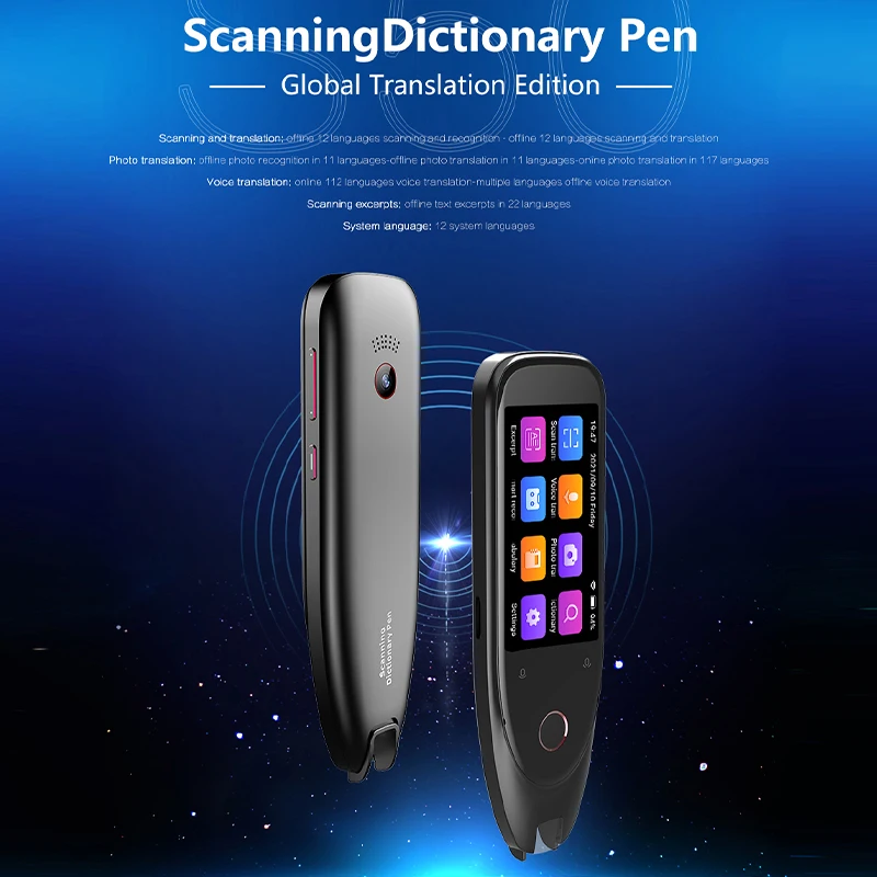 S50 smart 112 Languages translate Dictionary Translator Pen Scanner Text Scanning Reading Touchscreen Wireless Offline Function |