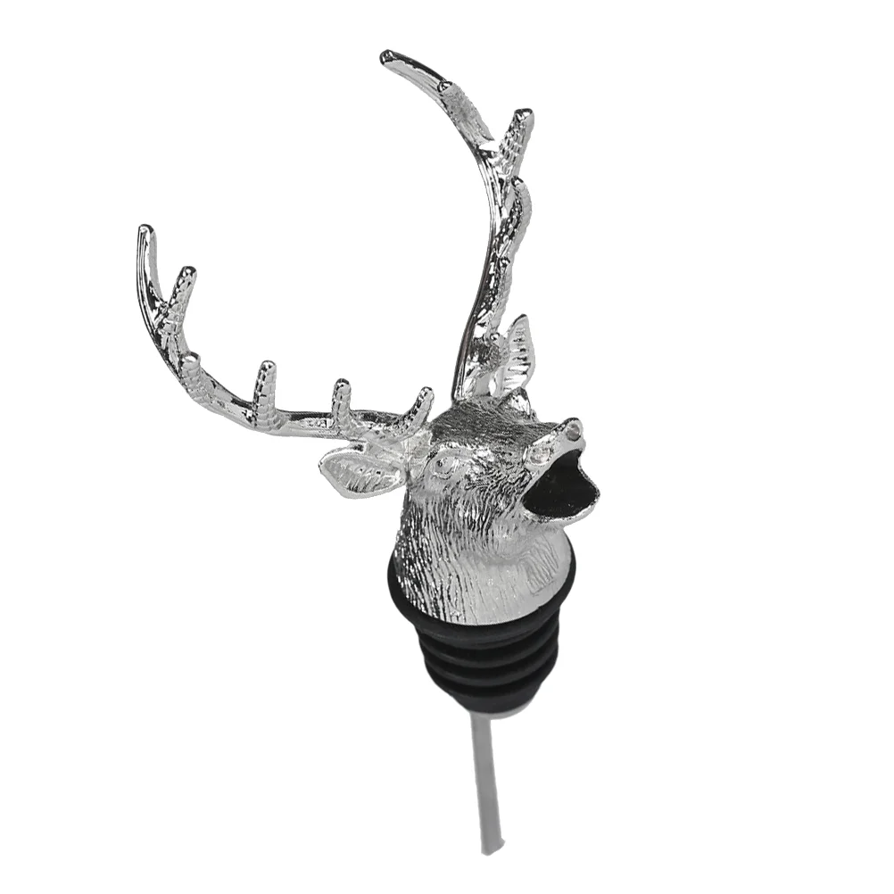 

1pc Decorative Stopper Bottle Plug Sealer Deer Stopper Bottle Pourer Beverage Plug Stopper