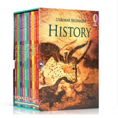 

10 Books/Set New English Original Usborne Beginners History Gift Box Set Story Book Children'S Knowledge Hot Livros