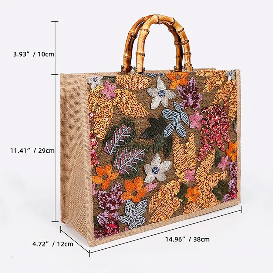 Женская сумка из бамбукового узла роскошная изысканная большая женская с