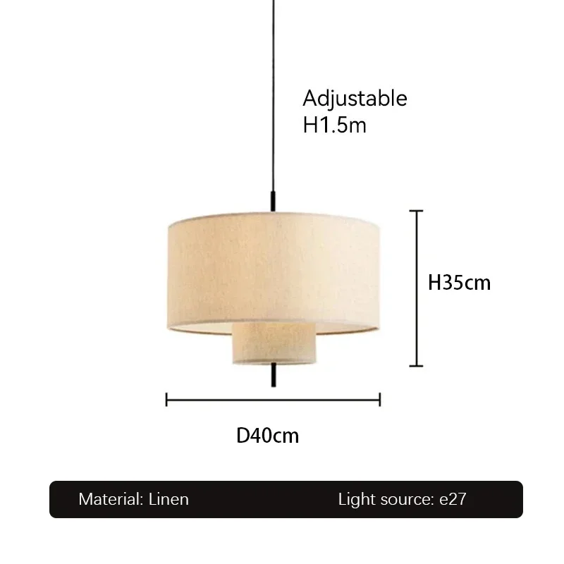

Скандинавские ваби-саби, простые и современные новые льняные люстры в китайском стиле для спальни, ресторана, отеля, гостиной, кабинета