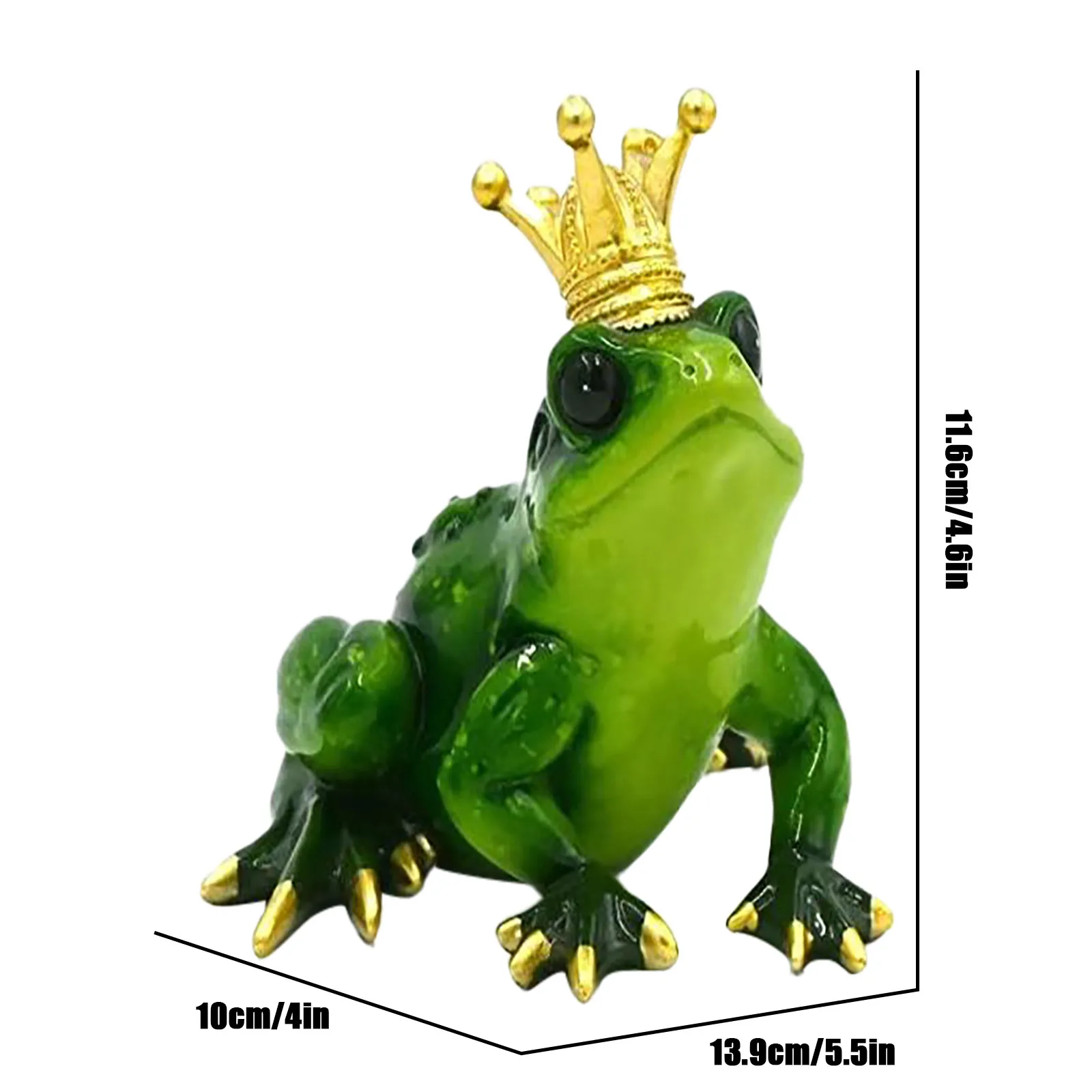 Восхитительная Коллекционная статуя лягушки-принца с короной из искусственной