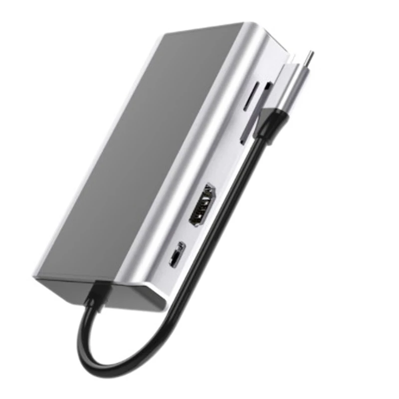

9 In 1 Docking Station,Type-C Converter Multi-Function Hub 1000Mbit HDMI-Compatible Power Delvery PD Adapter For Laptop