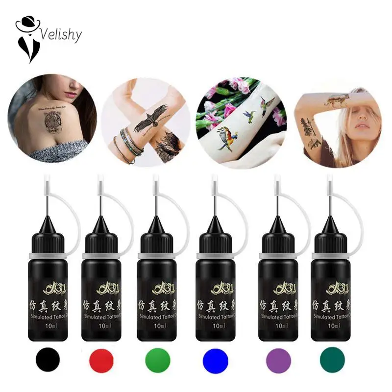 

10ML Temporary Tattoo Ink Fruit Gel Body Art Painting Pigment Tattoo Juice Ink Long Lasting tinta de tatuagem intenze