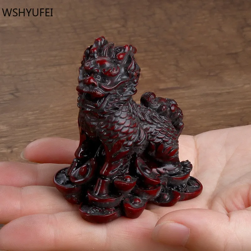 Украшение Kirin из смолы в китайском стиле для дома рабочего стола офиса винного