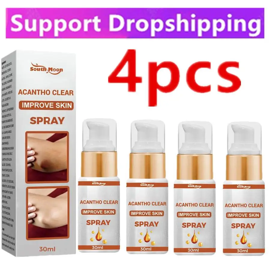 

4Pcs Acanthoclear Therapy Spray Acanthosis Nigricans Therapy Oil Dark Spot Corrector Spray Dark Spots Remover for Black Skin