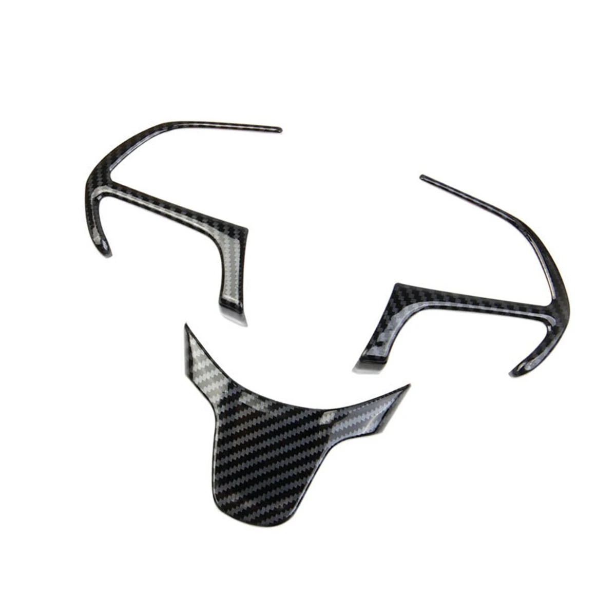 3Pcs/Set Carbon Fiber Car Steering Wheel Decoration Cover Trim Sticker for Chrysler Pacifica 2022+