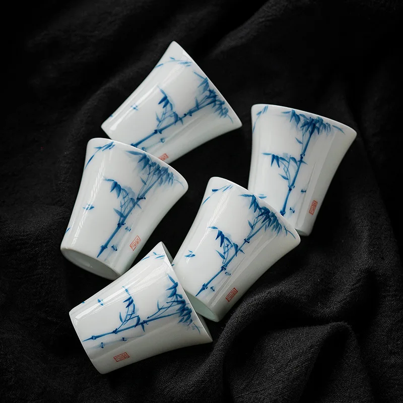 Зеленая Орхидея Бамбуковая семейная чашка искусственная ручная роспись